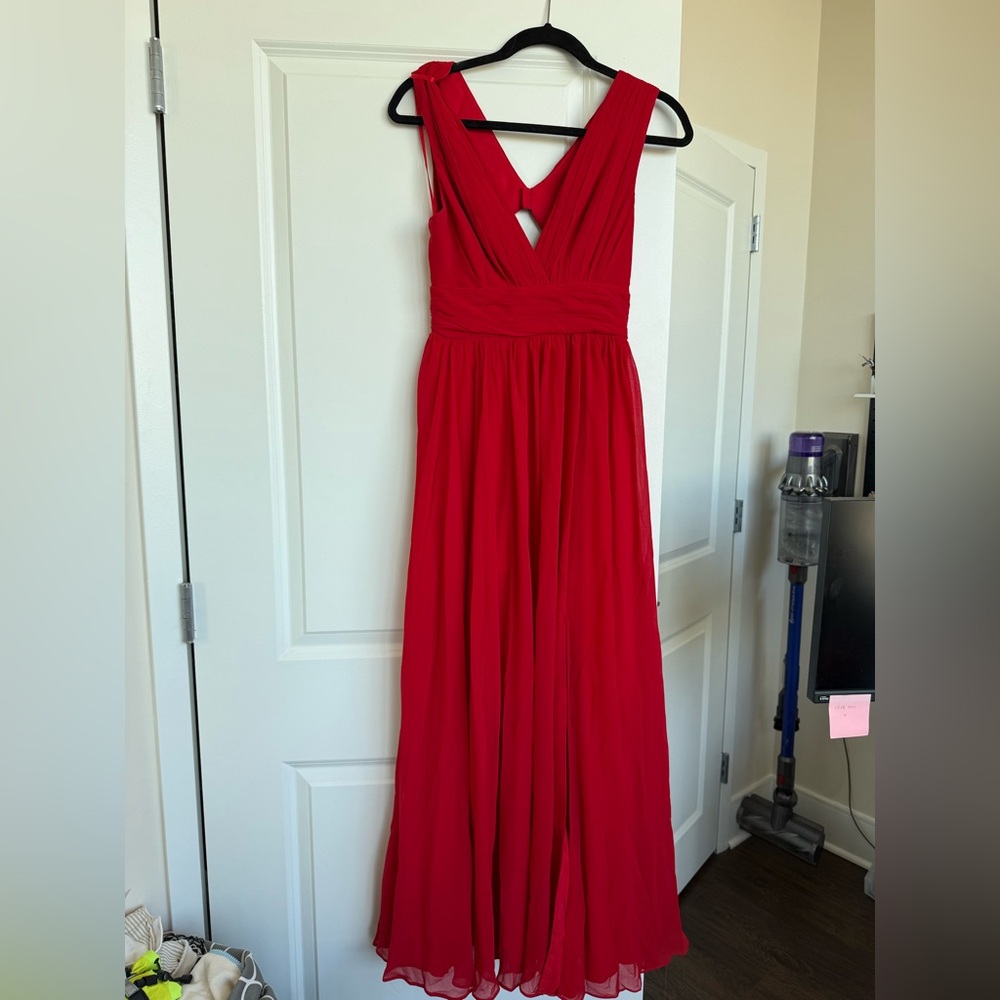 Fame and Partners Red Evening Gown